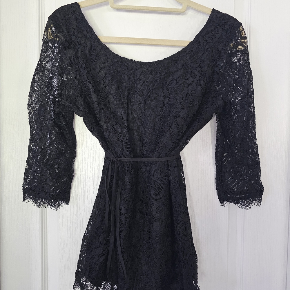 Motherhood Maternity Black Lace Blouse